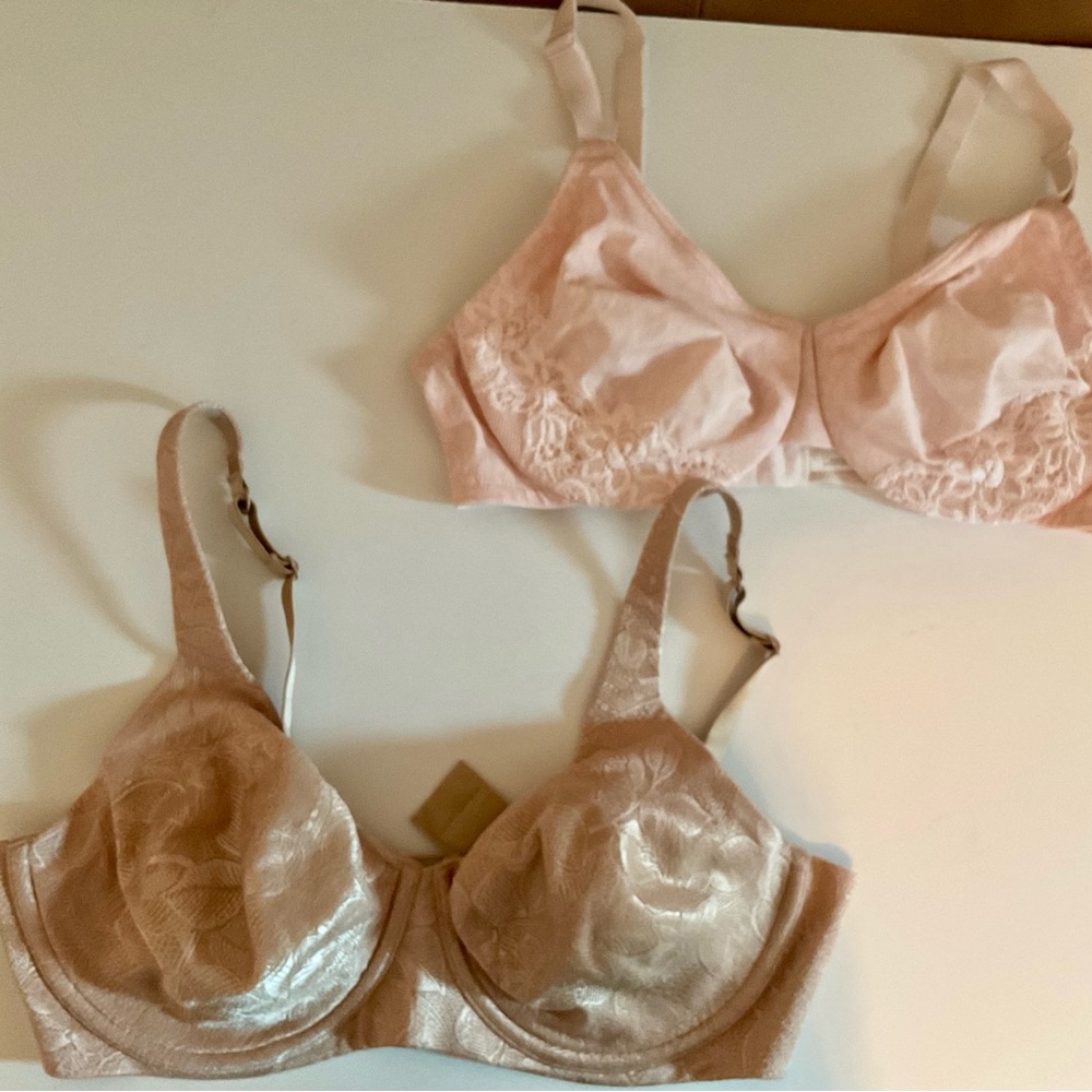 Bali & Olga Size 38C Cream & Pink Women’s Bras NWOT